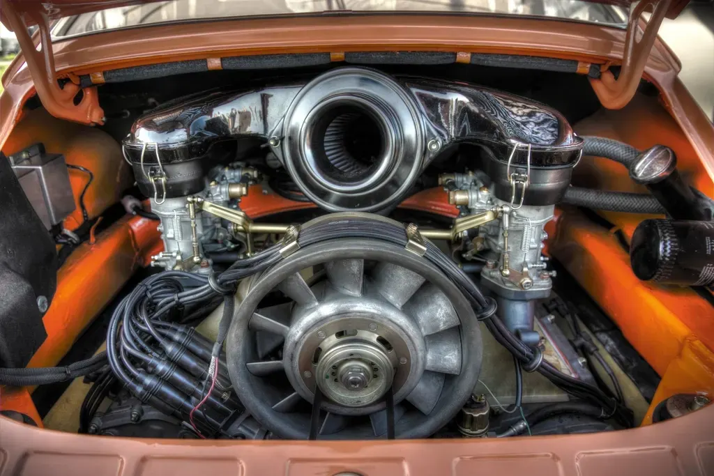 Moteur de voiture vu de près